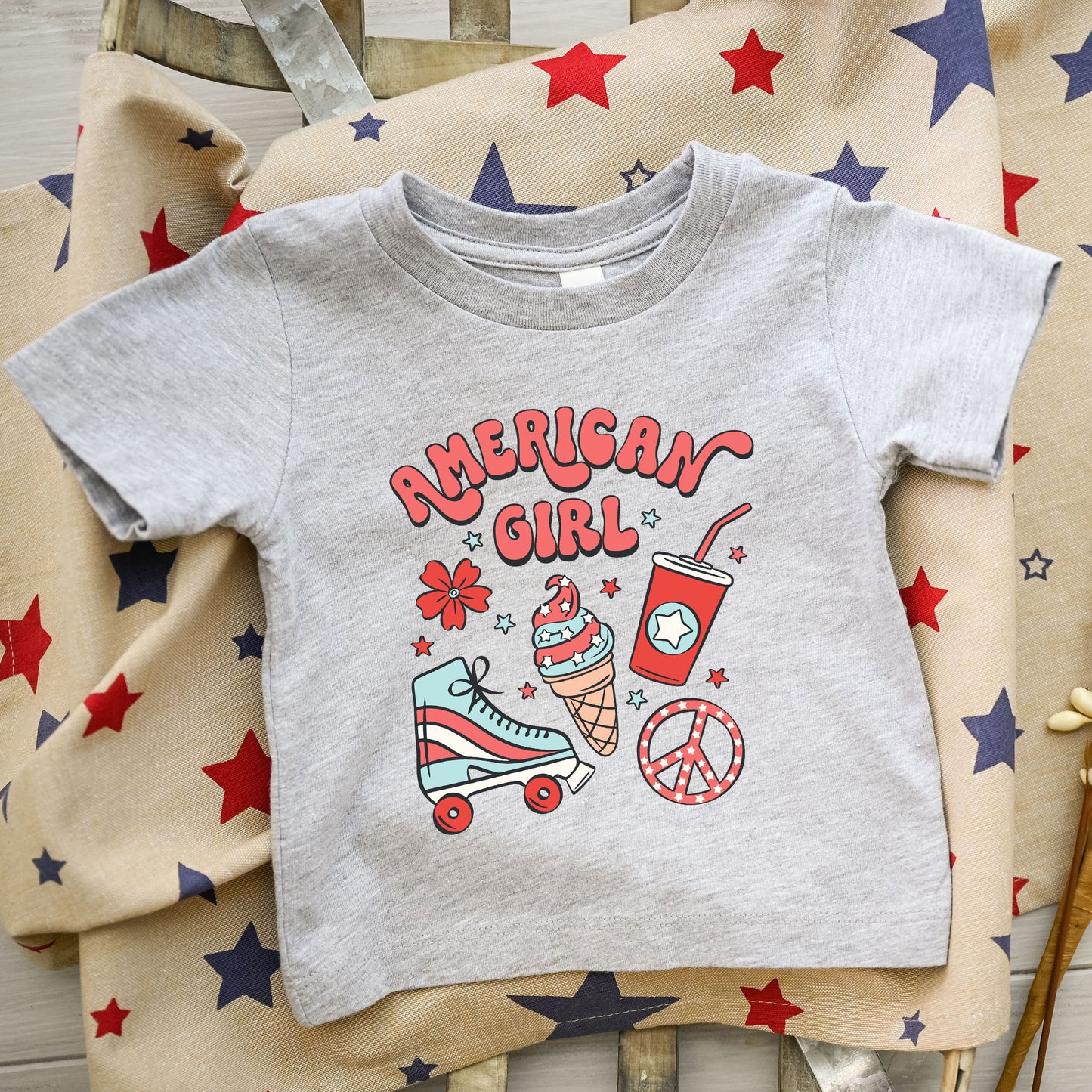 American Girl Ice Cream | Toddler Graphic Short Sleeve Tee