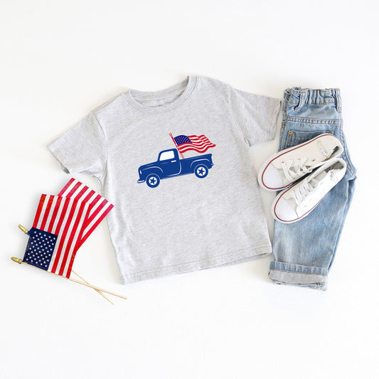 Truck With Flag | Toddler Graphic Short Sleeve Tee