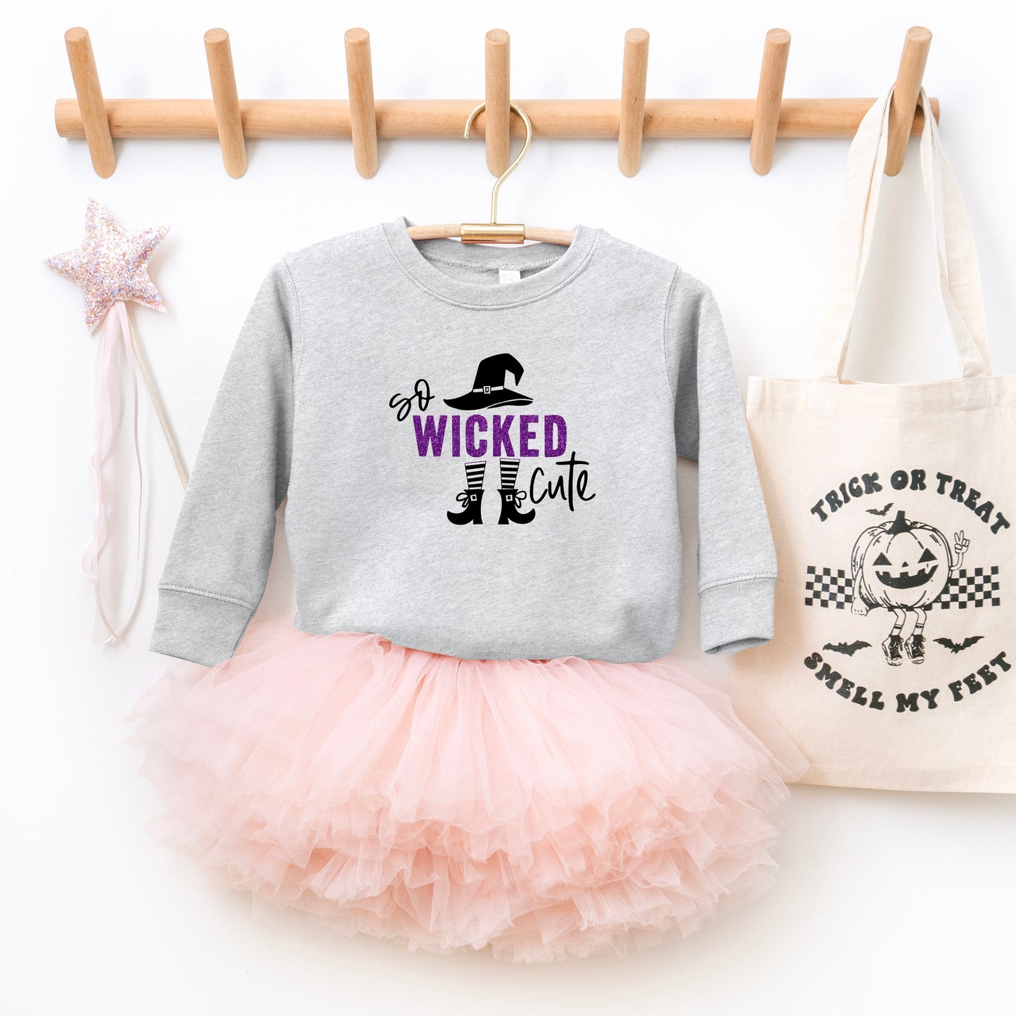 So Wicked Cute Glitter | Toddler Graphic Sweatshirt