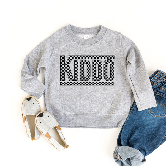 Kiddo Checkered | Toddler Graphic Sweatshirt