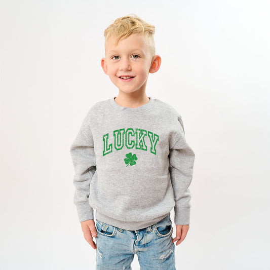 Lucky Clover Distressed | Youth Ultra-Soft Graphic Sweatshirt