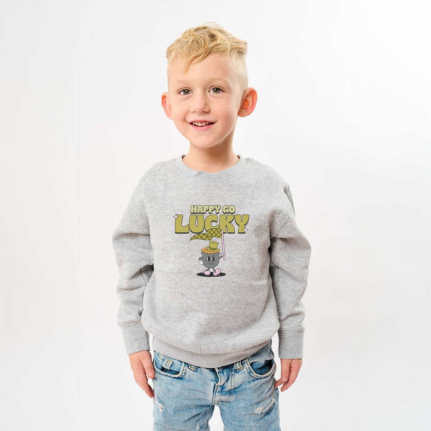 Happy Go Lucky Pot of Gold | Toddler Graphic Sweatshirt