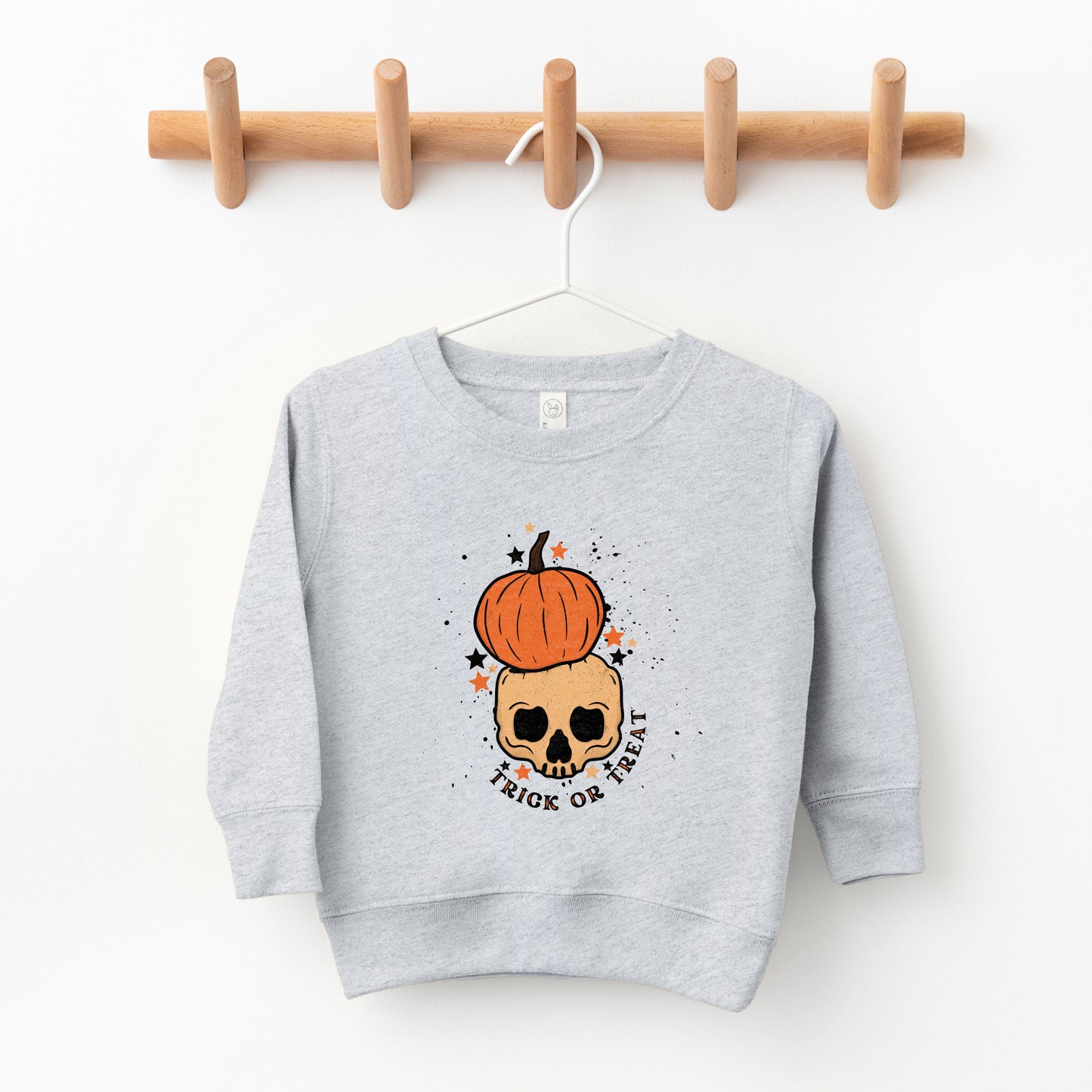 Trick Or Treat Skull | Toddler Graphic Sweatshirt