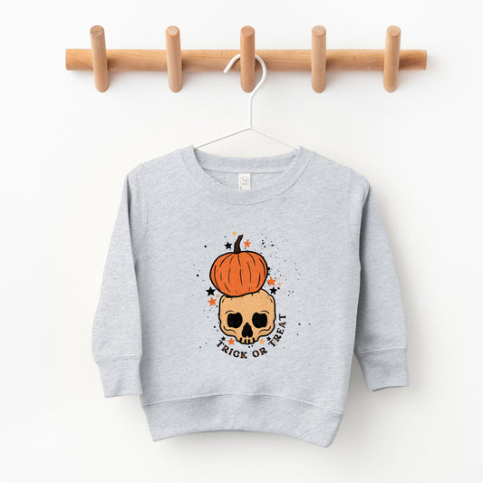 Trick Or Treat Skull | Toddler Graphic Sweatshirt