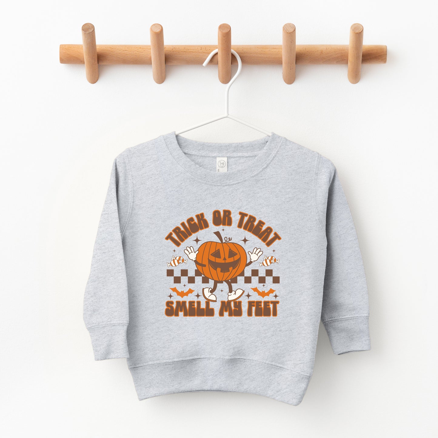 Smell My Feet Checkered | Toddler Graphic Sweatshirt