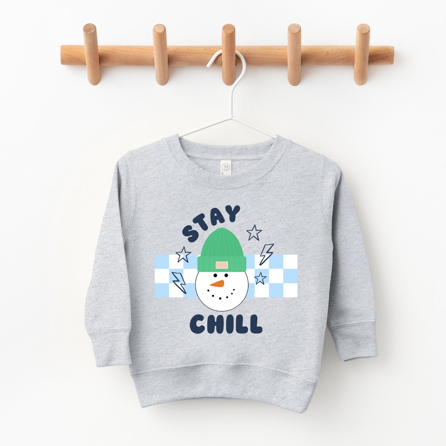 Stay Chill Checkered | Toddler Graphic Sweatshirt