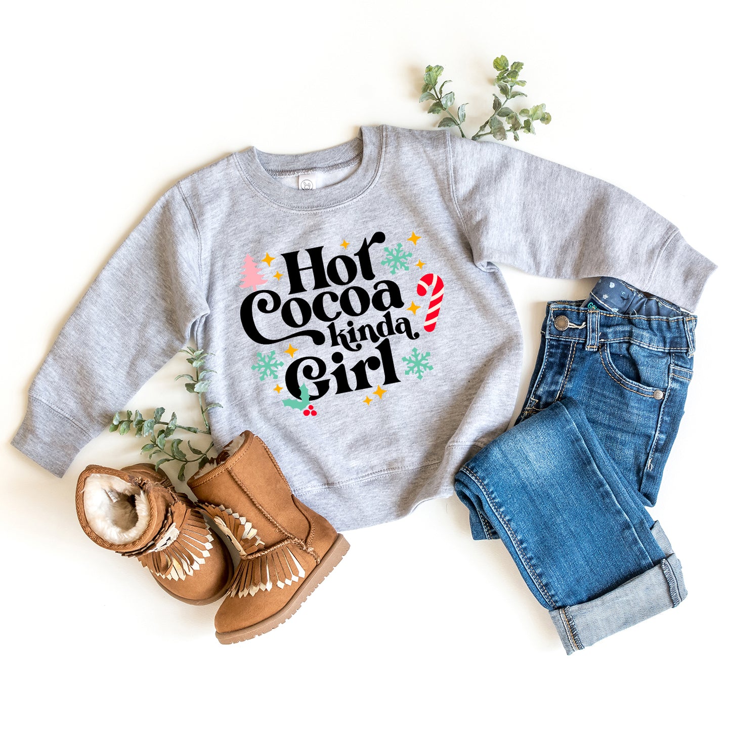 Hot Cocoa Kinda Girl | Toddler Graphic Sweatshirt