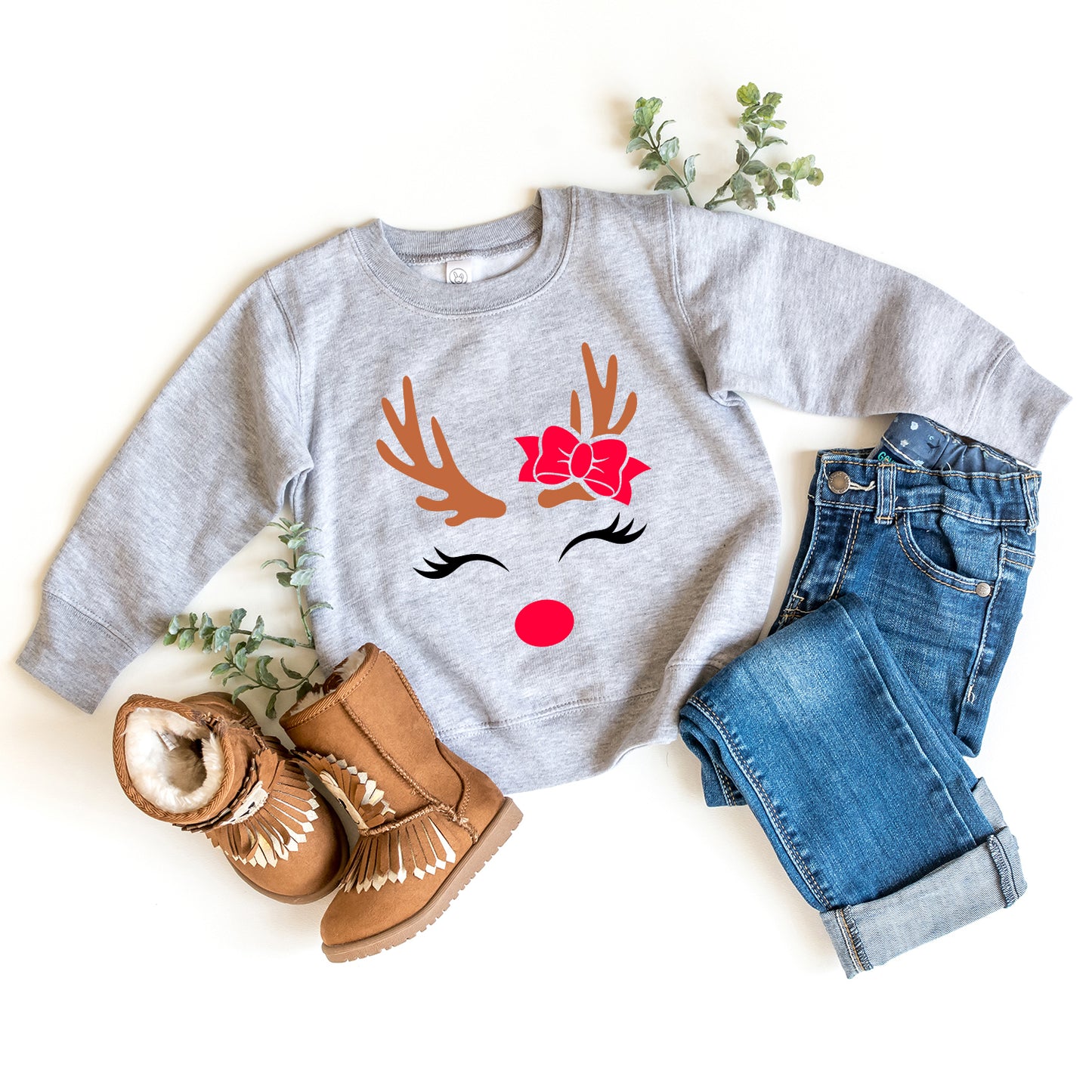 Reindeer Girl | Toddler Graphic Sweatshirt