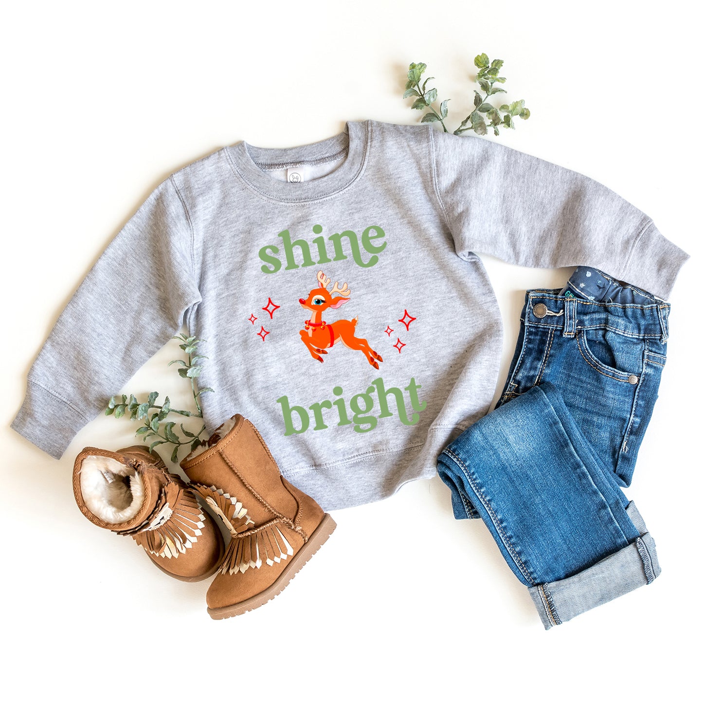 Shine Bright Deer | Toddler Graphic Sweatshirt