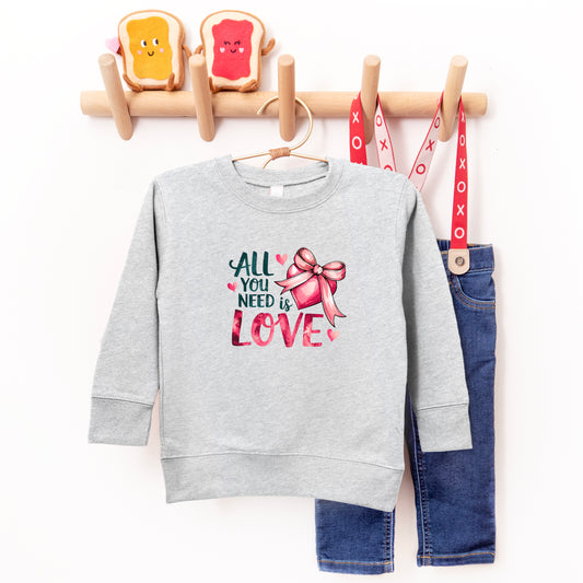 All You Need Is Love Coquette | Toddler Graphic Sweatshirt