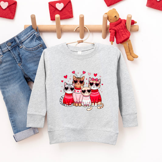 Valentine Kittens | Youth Ultra-Soft Graphic Sweatshirt