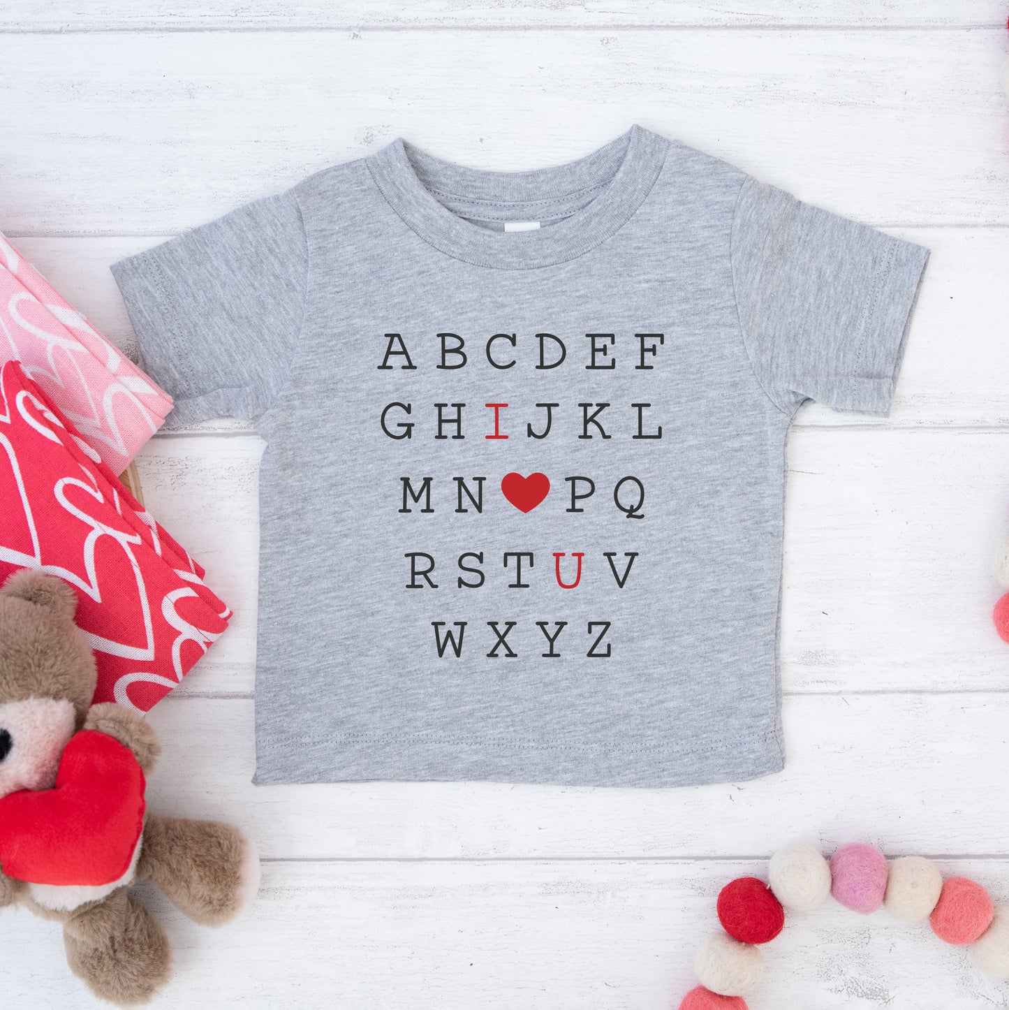 Alphabet I Love You | Toddler Graphic Short Sleeve Tee