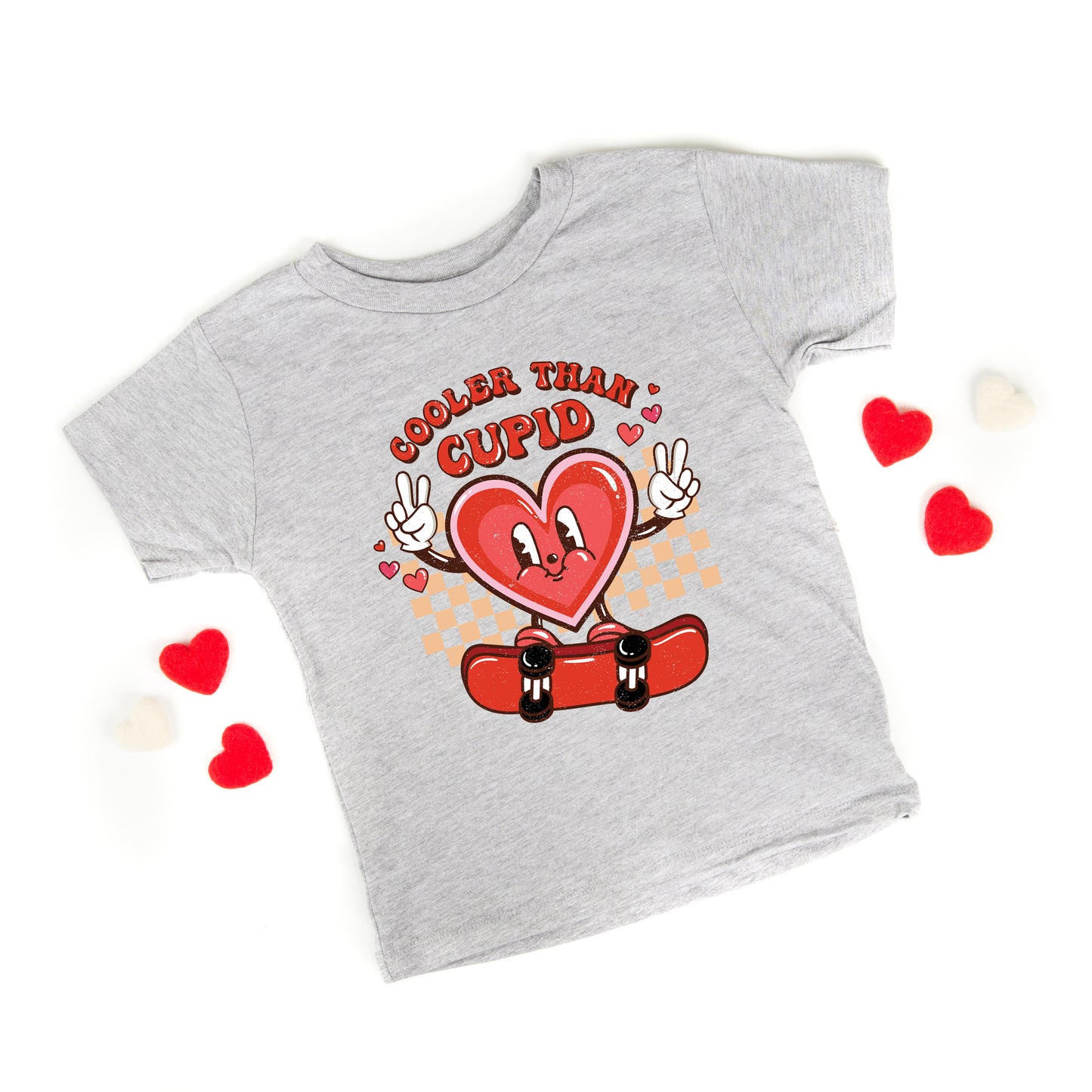 Cooler Than Cupid Skater | Toddler Graphic Short Sleeve Tee