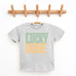 Block Checkered Lucky Dude | Toddler Graphic Short Sleeve Tee