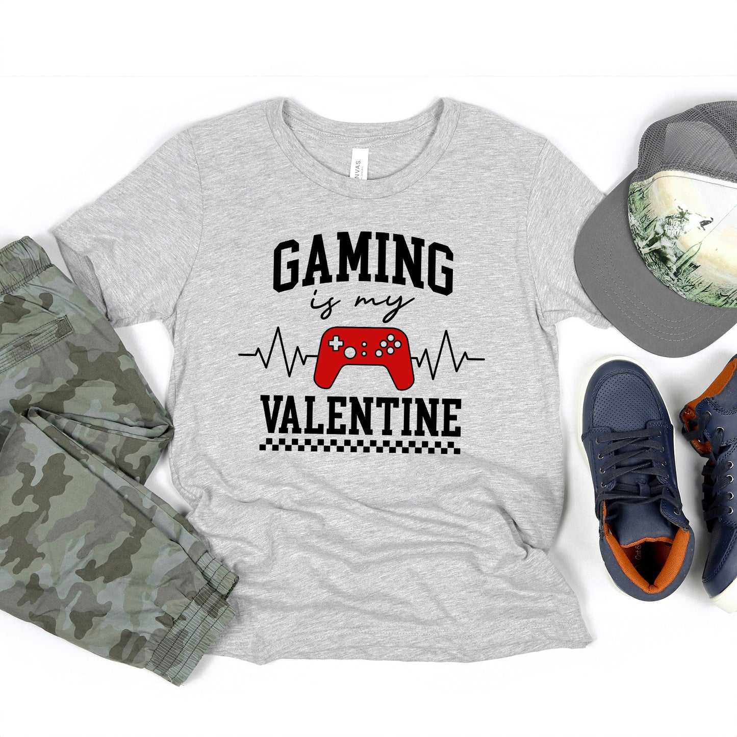 Gaming Is My Valentine | Youth Graphic Short Sleeve Tee