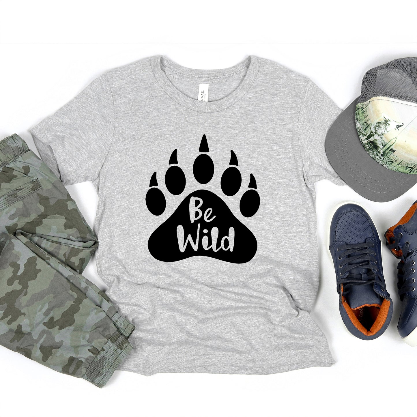 Be Wild Bear Paw | Youth Graphic Short Sleeve Tee