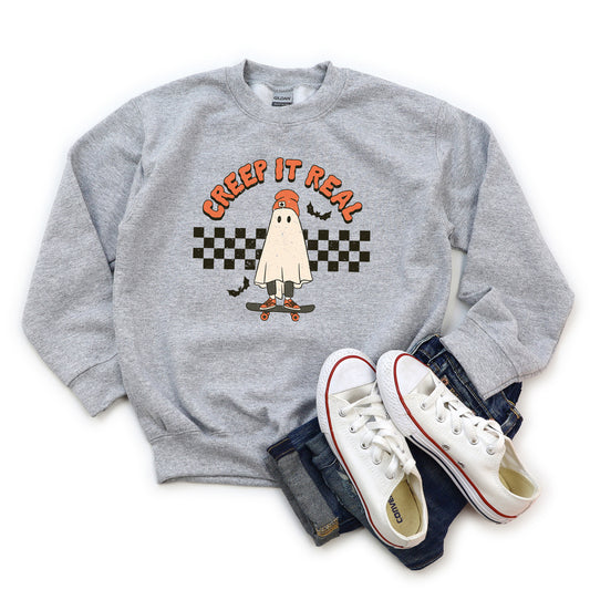 Creep It Real Skate Board | Youth Graphic Sweatshirt