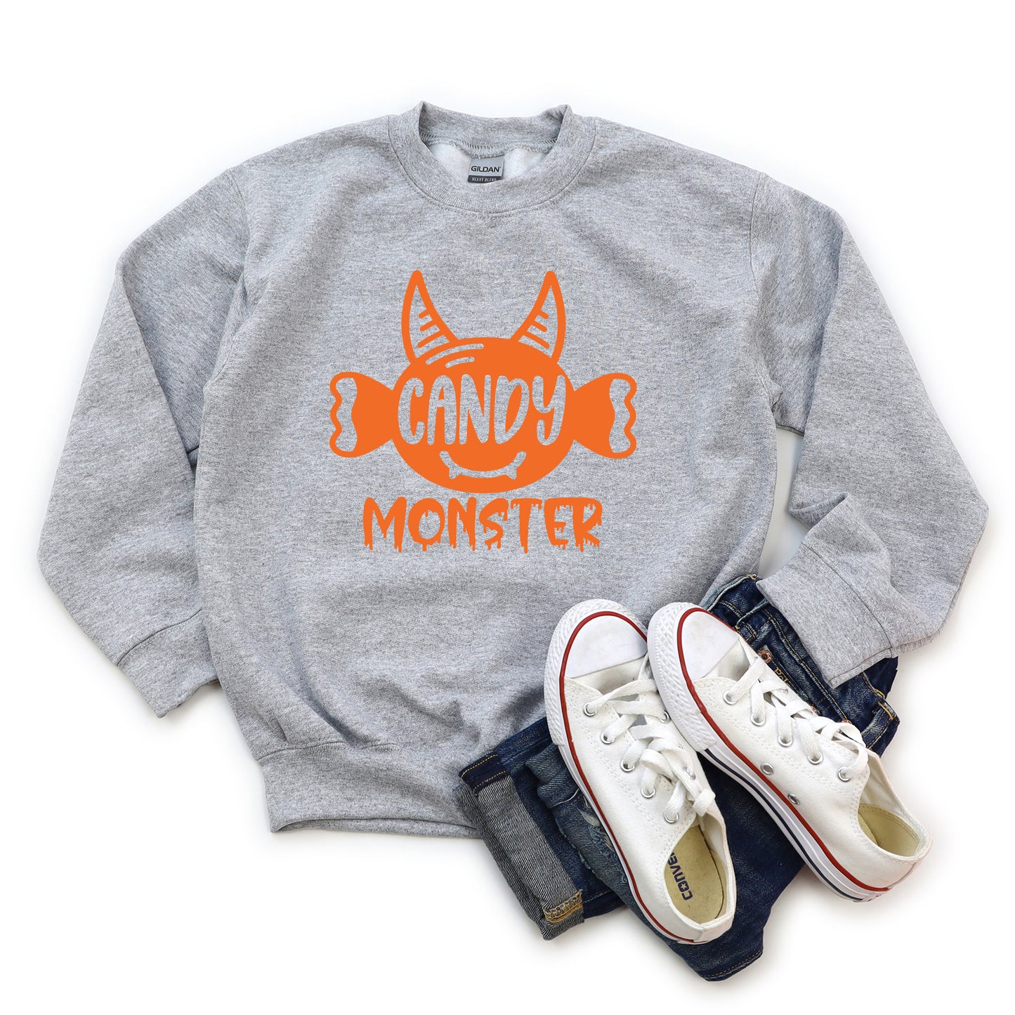 Candy Monster Horns | Youth Graphic Sweatshirt