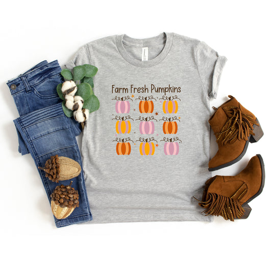 Farm Fresh Pumpkins Chart | Youth Graphic Short Sleeve Tee