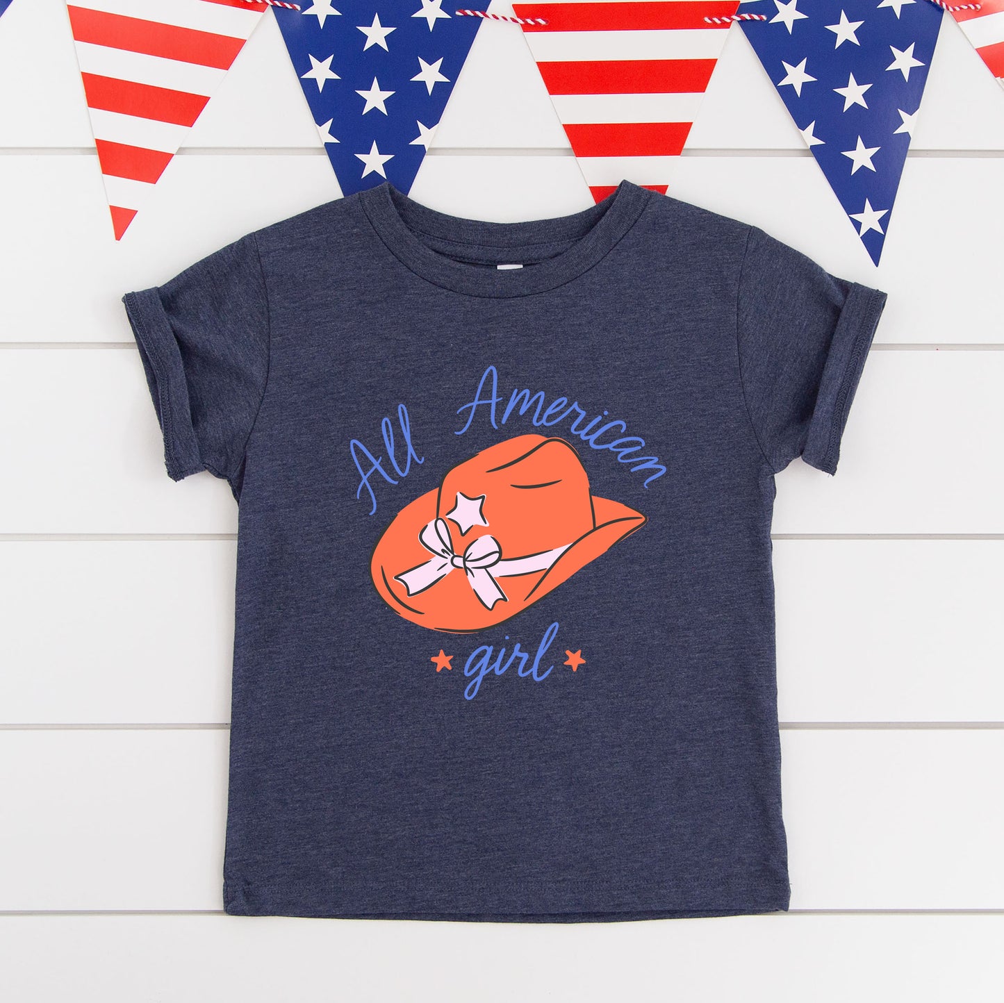 All American Girl Hat | Toddler Graphic Short Sleeve Tee