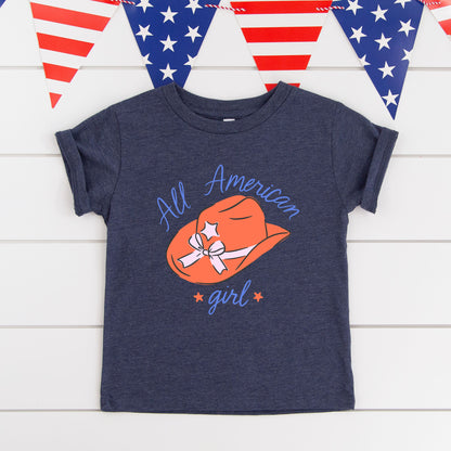 All American Girl Hat | Toddler Graphic Short Sleeve Tee