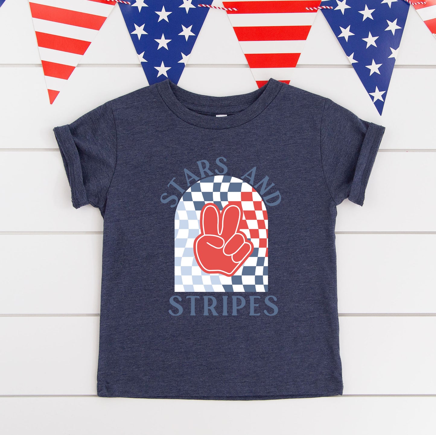 Stars And Stripes Peace | Youth Graphic Short Sleeve Tee