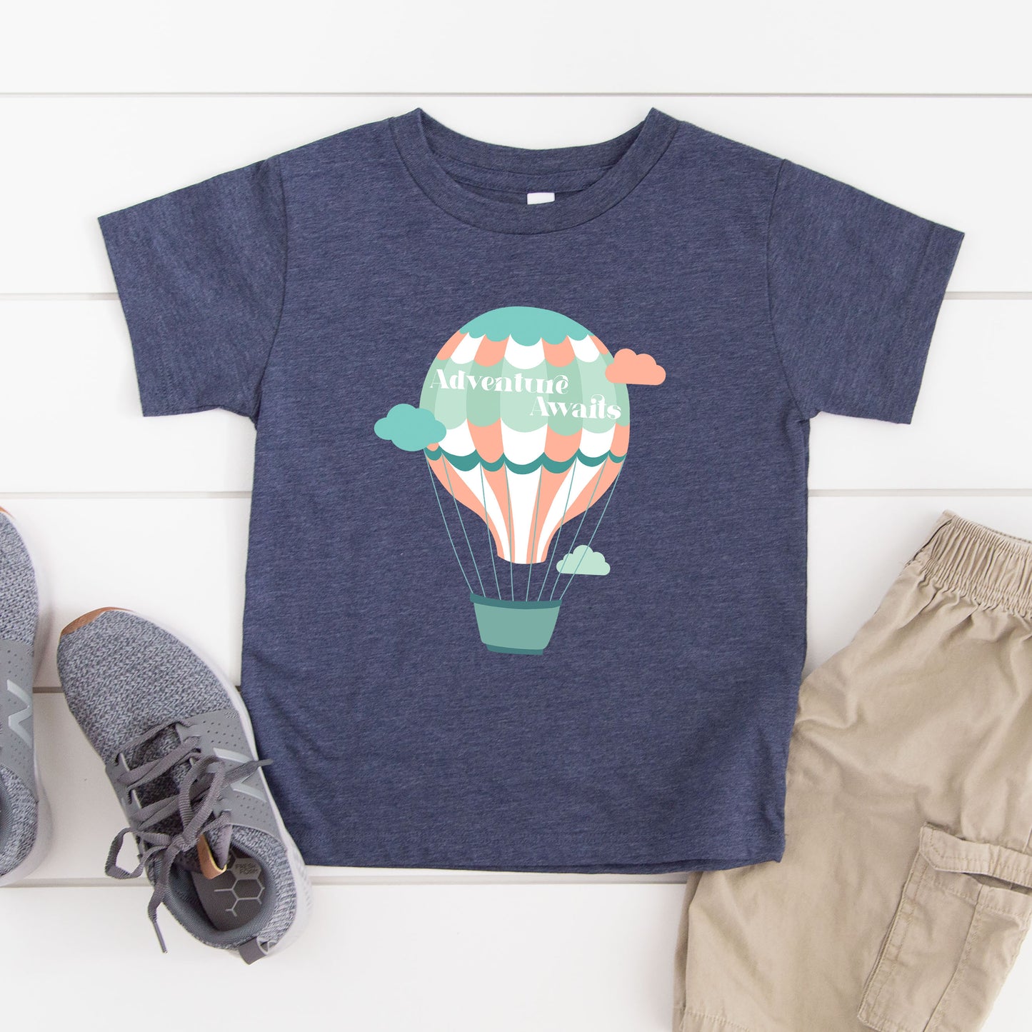 Adventure Awaits Clouds | Toddler Graphic Short Sleeve Tee