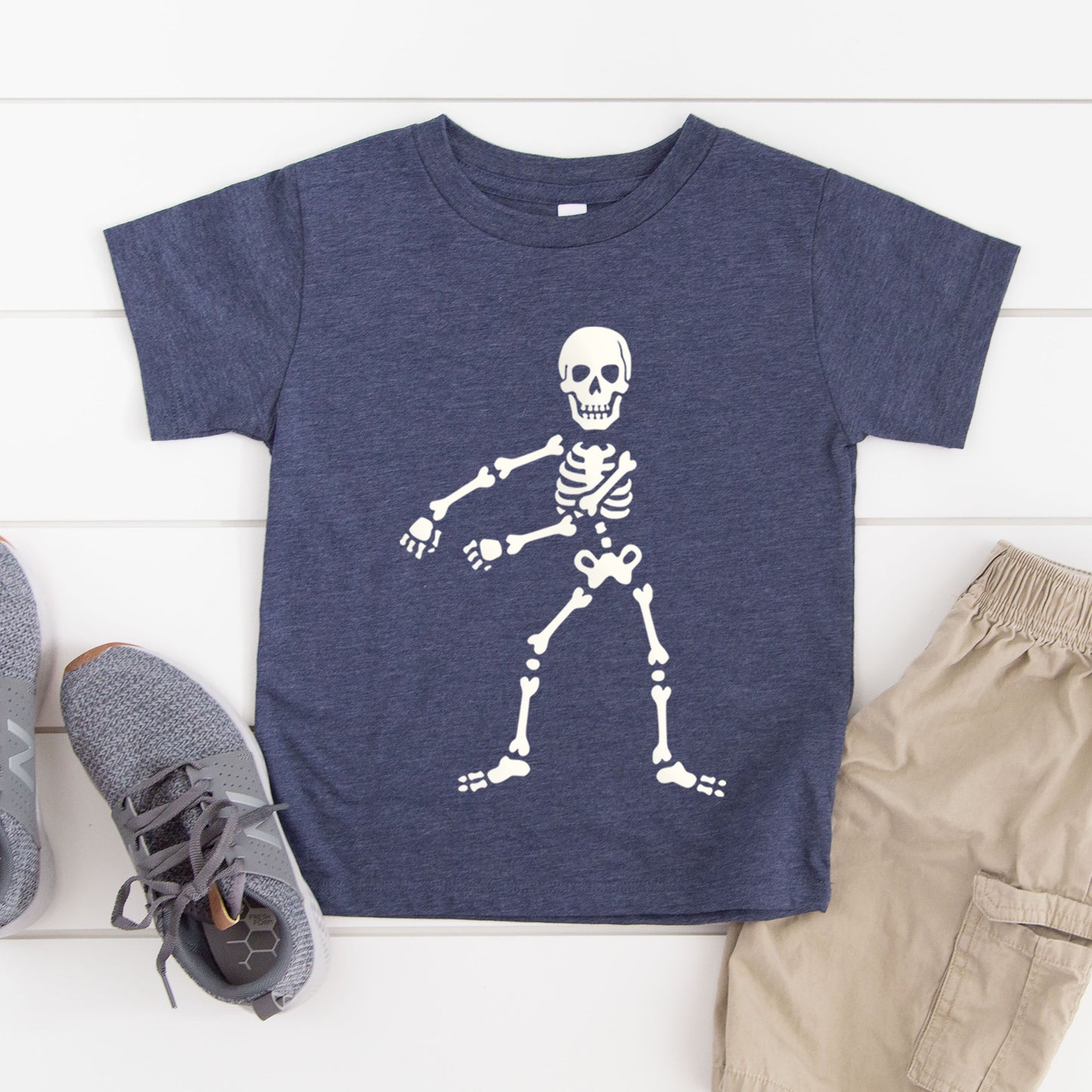 Flossing Skeleton Puff Print | Youth Graphic Short Sleeve Tee