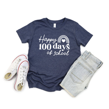 Happy 100 Days Of School | Youth Graphic Short Sleeve Tee