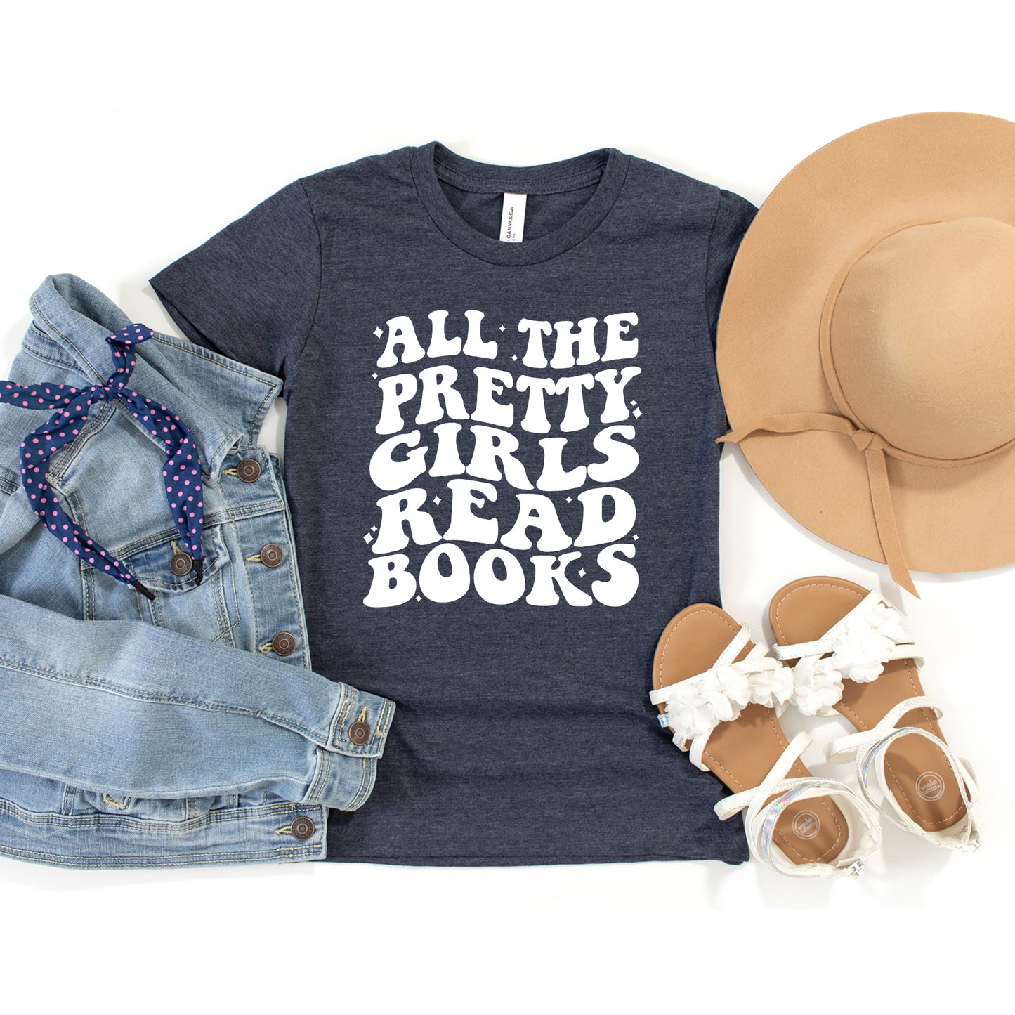 Pretty Girls Read Books | Youth Graphic Short Sleeve Tee