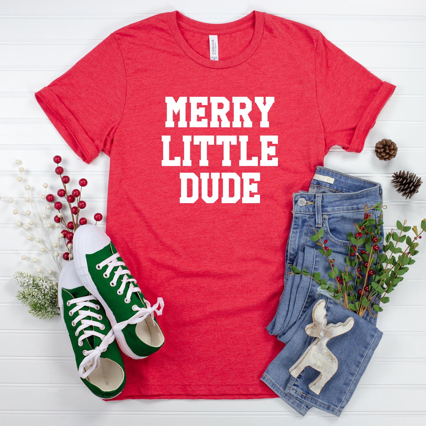 Merry Little Dude | Youth Graphic Short Sleeve Tee