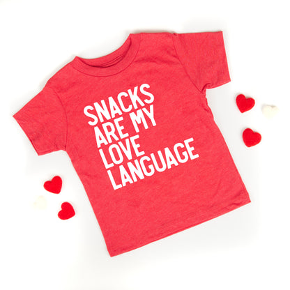 Snacks Are My Love Language | Youth Graphic Short Sleeve Tee