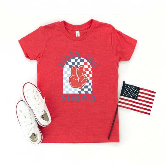 Stars And Stripes Peace | Toddler Graphic Short Sleeve Tee