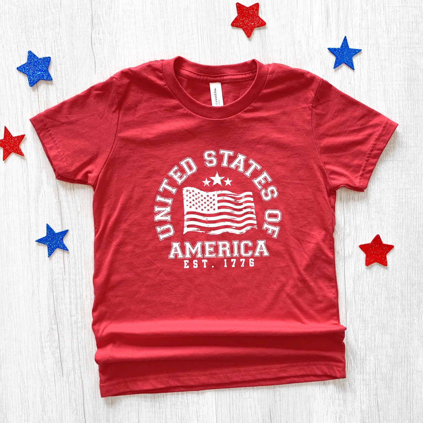 USA Flag Circle | Toddler Graphic Short Sleeve Tee