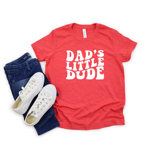 Dad's Little Dude | Youth Graphic Short Sleeve Tee