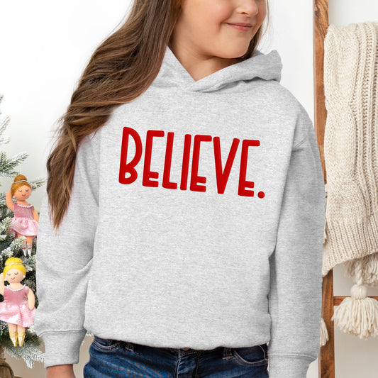 Believe Bold Puff Print | Toddler Graphic Hoodie