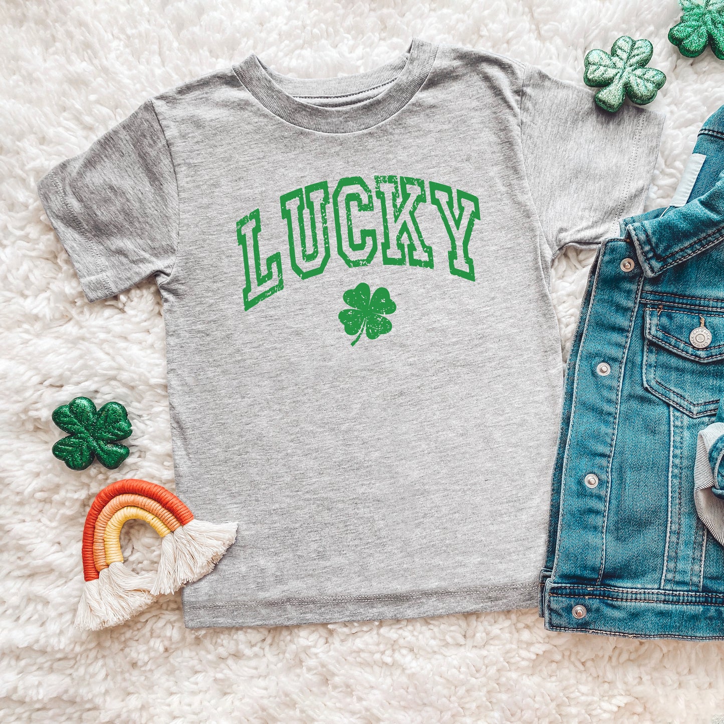 Lucky Clover Distressed | Toddler Graphic Short Sleeve Tee