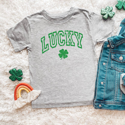 Lucky Clover Distressed | Youth Graphic Short Sleeve Tee