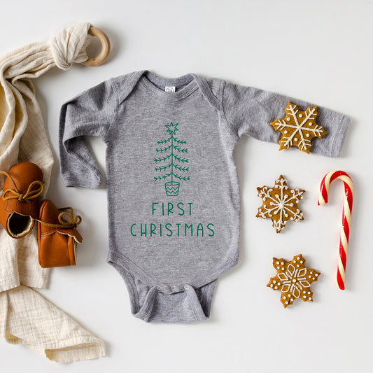 First Christmas Tree | Baby Graphic Long Sleeve Onesie