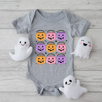 Halloween Candy Bucket Chart | Baby Graphic Short Sleeve Onesie