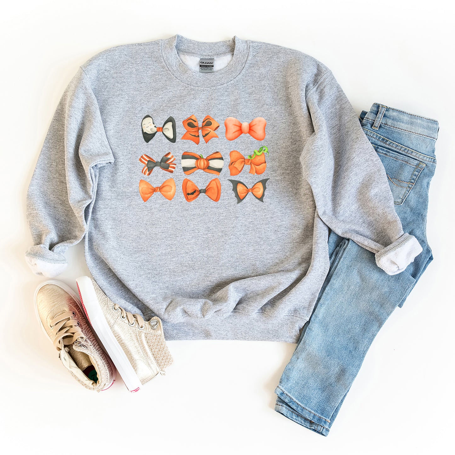 Coquette Girl Halloween Bow Chart | Youth Graphic Sweatshirt