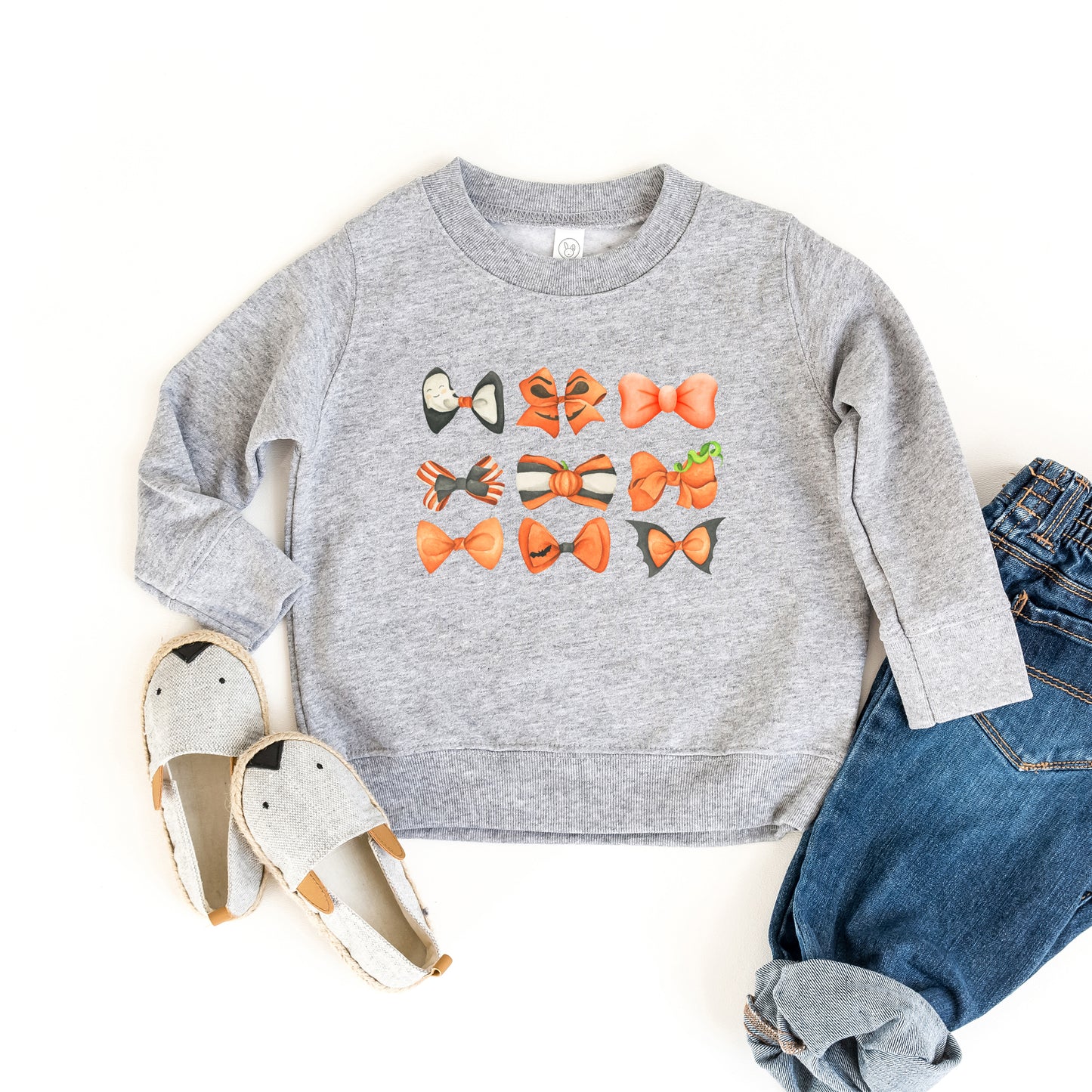 Coquette Girl Halloween Bow Chart | Toddler Graphic Sweatshirt