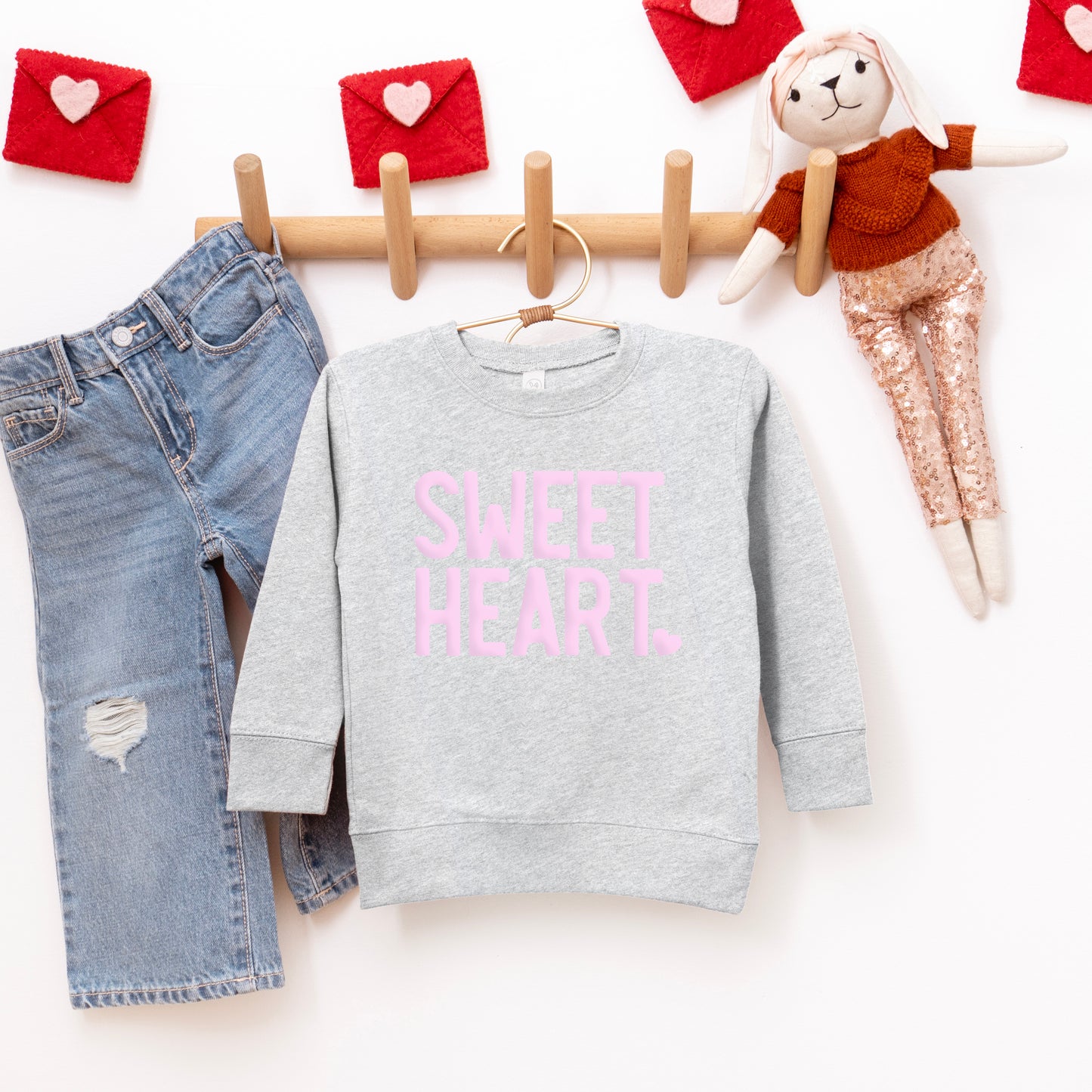 Sweetheart Puff Print | Youth Ultra-Soft Graphic Sweatshirt