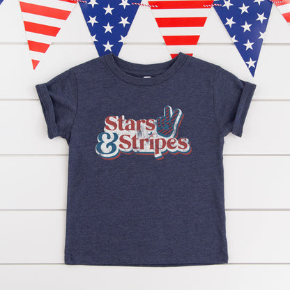 Stars And Stripes Distressed | Toddler Graphic Short Sleeve Tee