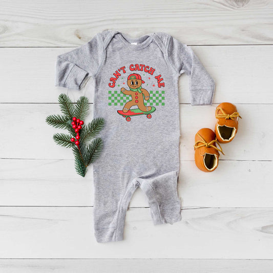 Gingerbread Man Skateboard | Baby Graphic Romper