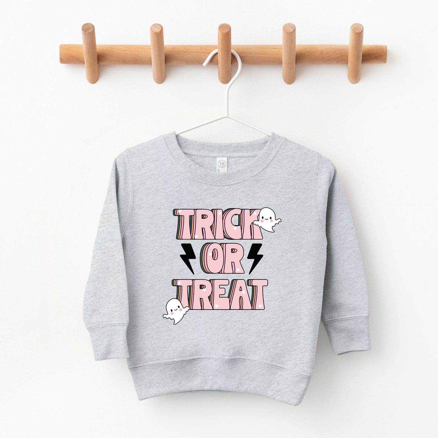 Trick Or Treat Lightning Bolt | Toddler Graphic Sweatshirt