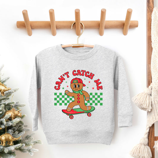 Gingerbread Man Skateboard | Youth Ultra-Soft Graphic Sweatshirt