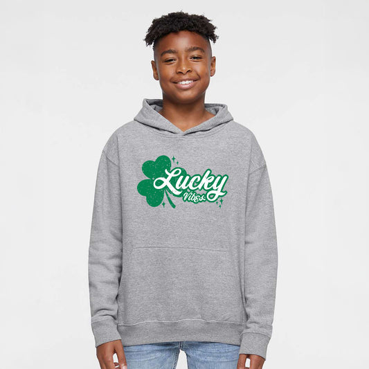 Lucky Vibes Clover | Youth Graphic Hoodie