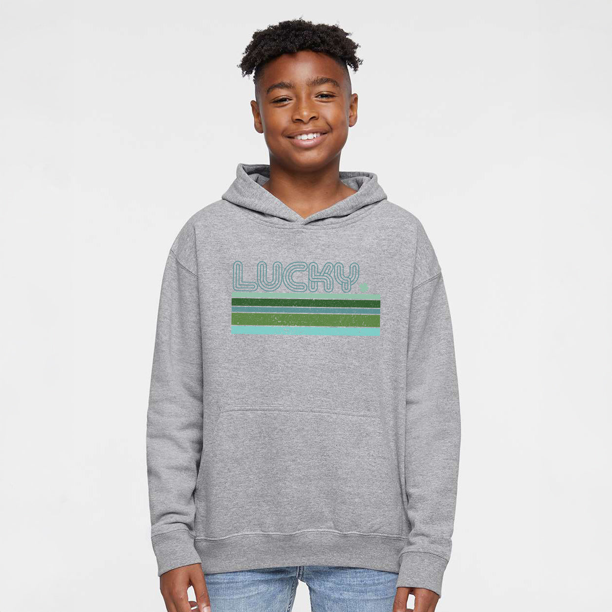 Retro Lucky Stripes | Youth Graphic Hoodie