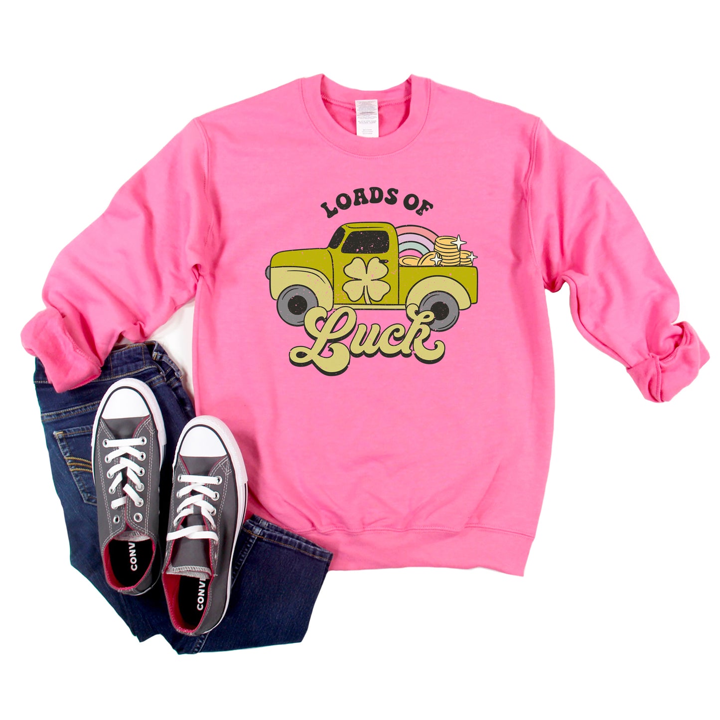 Loads Of Luck Retro Truck | Youth Sweatshirt